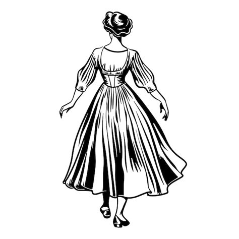 Vintage woman silhouette vector illustration | Premium AI-generated vector