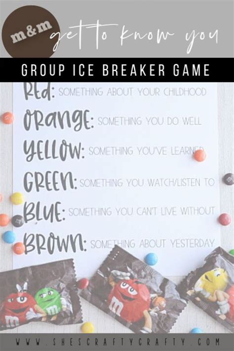 Get To Know Your Group With The M And M Game Getting To Know You Ice Breaker Games Group Ice