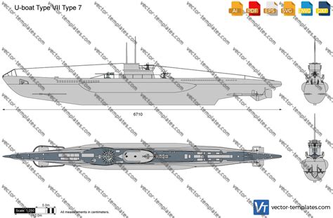 Templates - Ships - Submarines (Germany) - U-boat Type VII Type 7