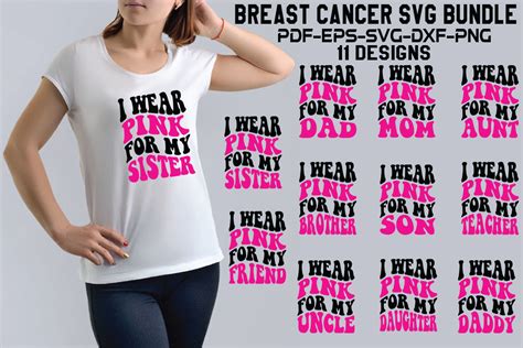 Retro Breast Cancer Svg Bundle Graphic By Creativekhadiza Creative