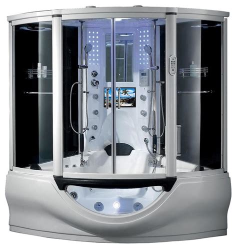 The Superior Steam Shower Sauna With Jacuzzi Whirlpool Massage Bathtub