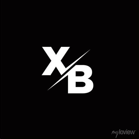 Xb Logo Letter Monogram Slash With Modern Logo Designs Template Wall