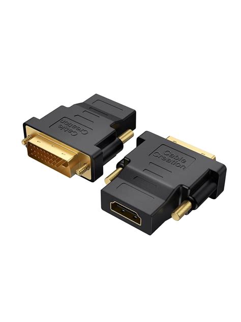 Cablecreation Dvi To Hdmi Adapter Pack Bi Directional Dvi Male To