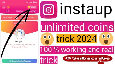 Instaup Unlimited Coins Trick Instaup App Unlimited Coins Mod Apk