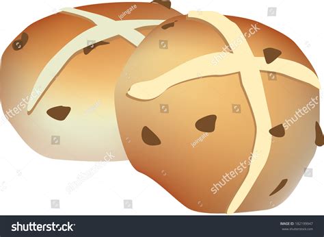 Vector Illustration Easter Hot Cross Buns Stock Vector Royalty Free Shutterstock