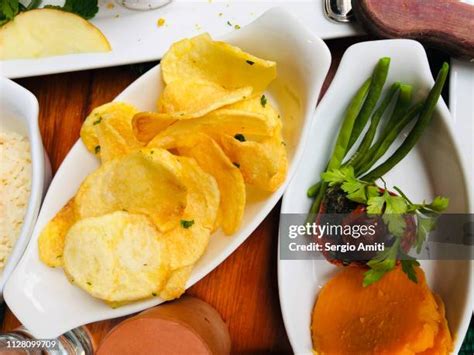 Sweet Potato Chips Photos And Premium High Res Pictures Getty Images