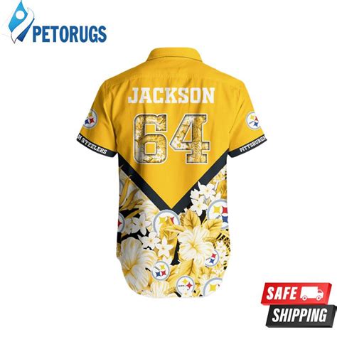 Pittsburgh Steelers And Short Floral Custom Name Hawaiian Shirt Peto Rugs