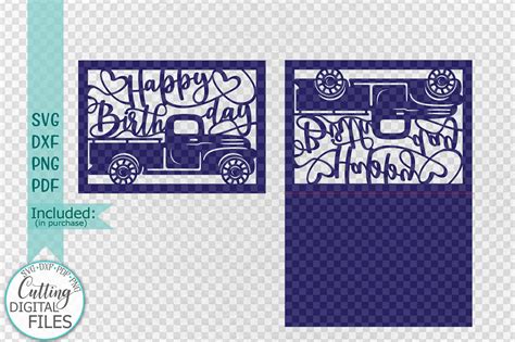 Happy Birthday Card Papercut Svg Laser Cut Cricut Template By