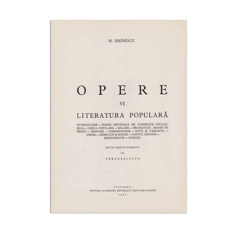 Mihai Eminescu Opere XVIII volume ediția critică îngrijită de