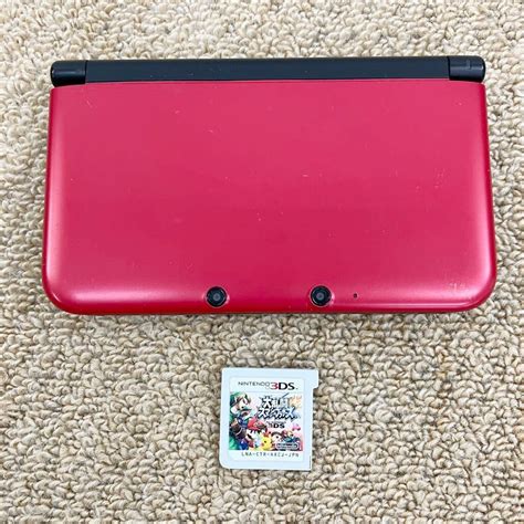 【やや傷や汚れあり】♪【売り切り】nintendo 任天堂 ニンテンドー3dsll レッド×ブラック Spr 001ソフトセット 大乱闘