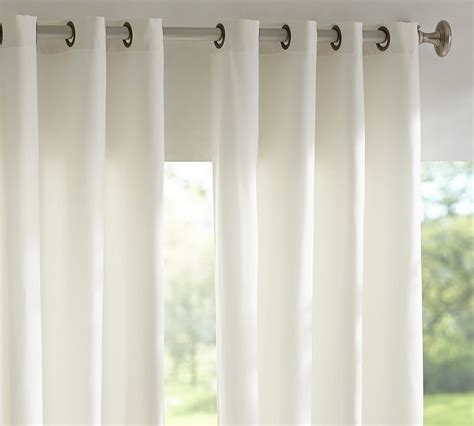 Sunbrella Solid Outdoor Grommet Curtain Pottery Barn