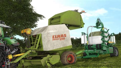 Claas Rollant With Bale Wrapper Arm V For Fs Farming