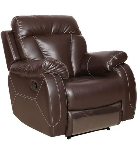 Brown Leather D One Seater Manual Recliner Sofa Seating Capacity