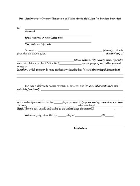 Arizona Preliminary Lien Notice Forms Fill Out Sign Online DocHub