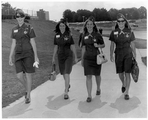 Girl Scouts Of The Usa Archival Item Four Senior Scouts Walk Along