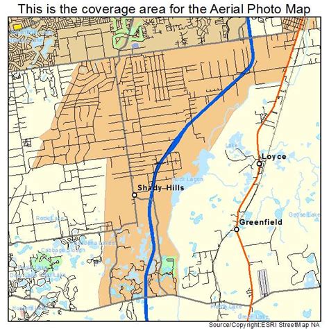 Aerial Photography Map of Shady Hills, FL Florida