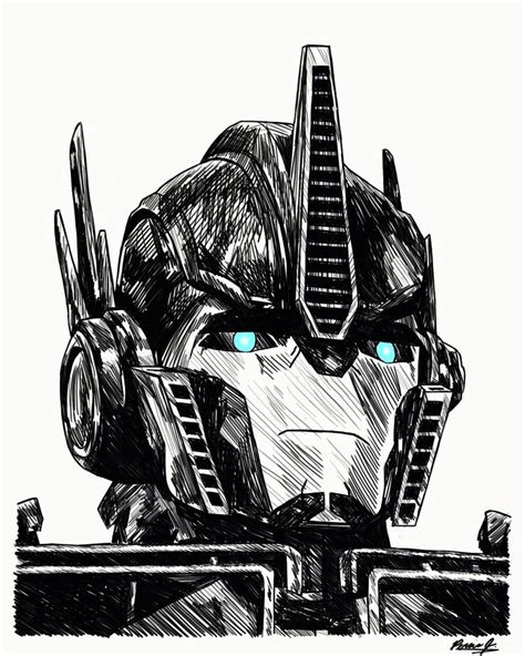 How To Draw Optimus Prime Face