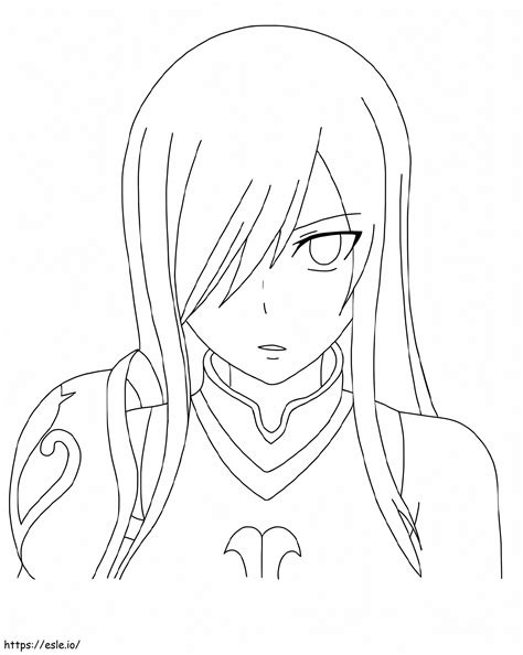 Erza Scarlett Fairy Tail Coloring Page