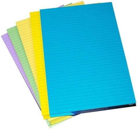 Pack Of Visual Memory Aid A Assorted Colour Page Paper Notepad