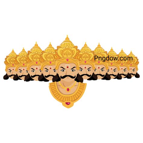 Happy Dussehra Indian Festival Ravan Face Vector Illustration Photo