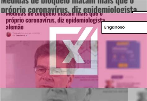 Site exagera falas de médico alemão sobre medidas rígidas contra o novo