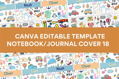 Canva Template Notebook/Journal Cover18 Graphic by Origin Designs PH ...