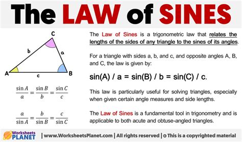 Law Of Sines Formula Definition