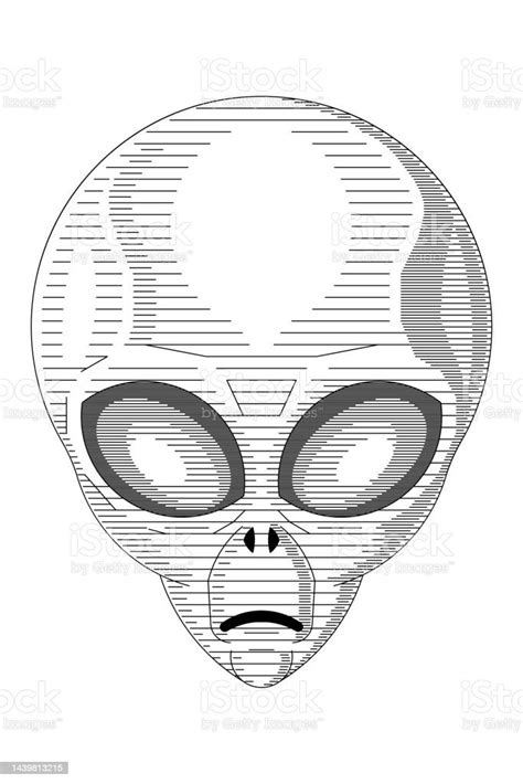 Artistic Geometric Alien Head Stock Illustration Download Image Now