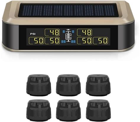 B Qtech Tire Pressure Monitoring System Solar TPMS 0 199PSI With 6