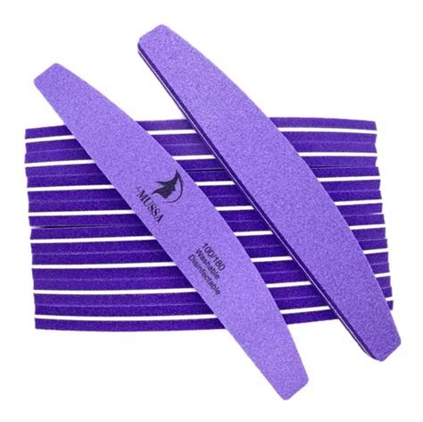 10 Limas Sponge 100 180 Para Uñas Banana Color Morado Mercadolibre