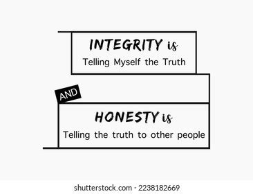 Vector Quote Integrity Truth Honesty Stock Vector (Royalty Free ...