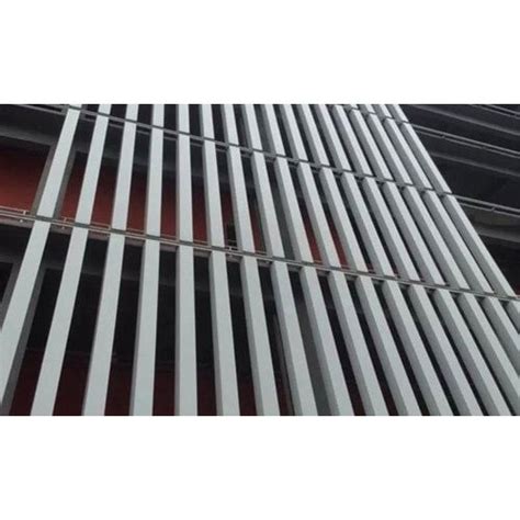 Fixed System Aluminium Box Louvers For Wall Cladding Sun Louver Size