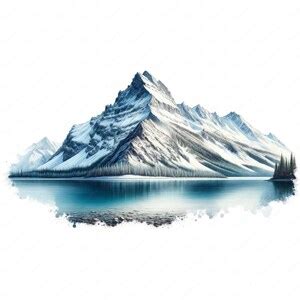 Snow Mountain Clipart Majestic Snow Mountain Clipart Bundle 10 High-quality Designs Winter ...