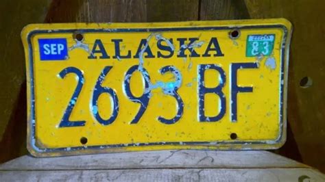 Vintage 1983 Alaska License Plate - Hein Ventures Inc.