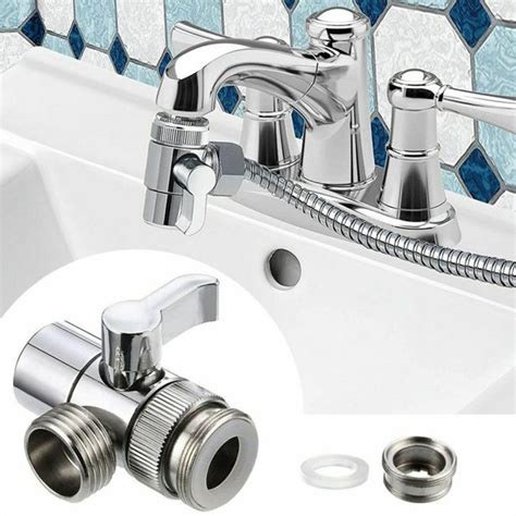 Way Diverter Valve Water Tap Connector Kitchen Faucet Adapter Sink