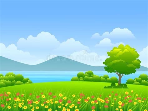 Grassland Cartoon Background