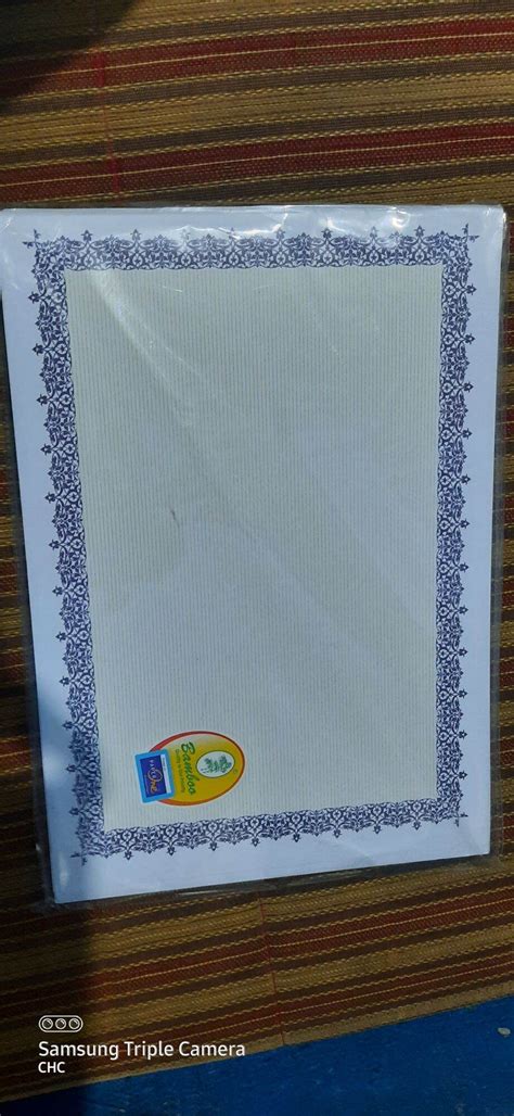 Kertas Piagam A4 Kertas Sertifikat A4 Bamboo 1 Pack Isi 100 Lembar Lazada Indonesia