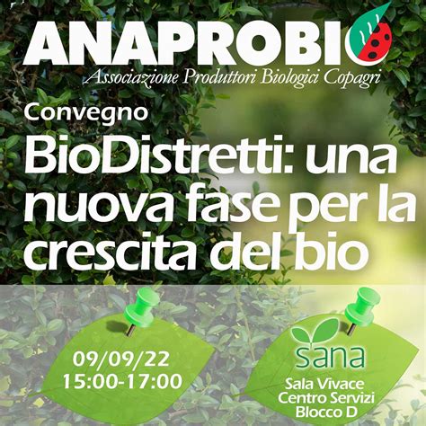 ANAPROBIO Italia Il 9 09 Al Sana Convegno BioDistretti Una Nuova