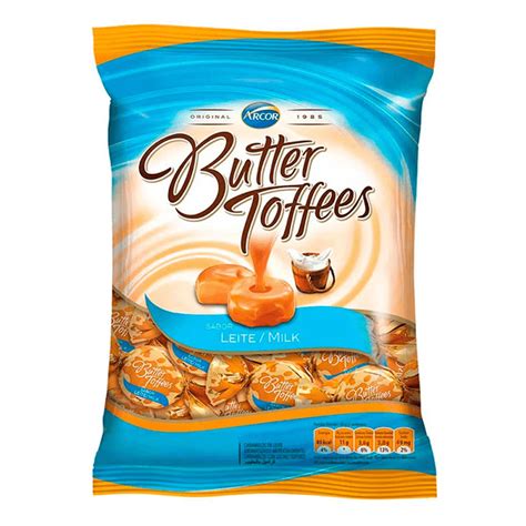 Bala Butter Toffees Arcor Leite 100g Cordeiro Supermercado