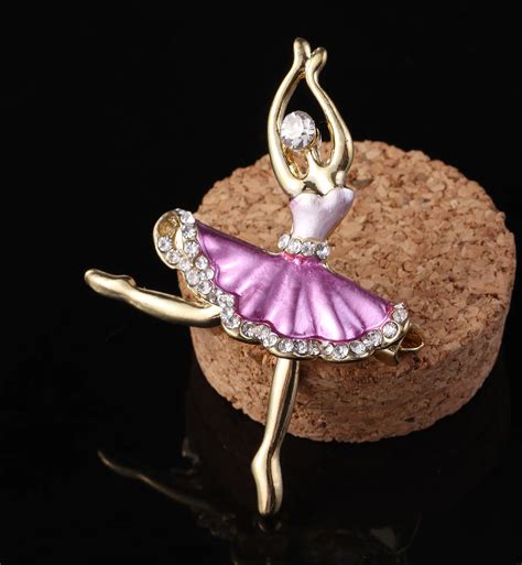 Women Fashion Beautiful Ballerina Brooch Exquisite Corsage Pin Brooch