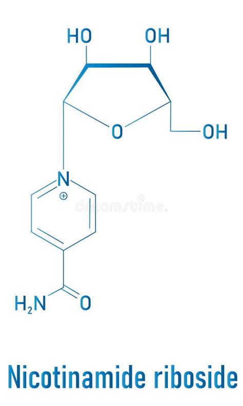 Nicotinamide Riboside Molecule Structural Chemical Formula Ball And