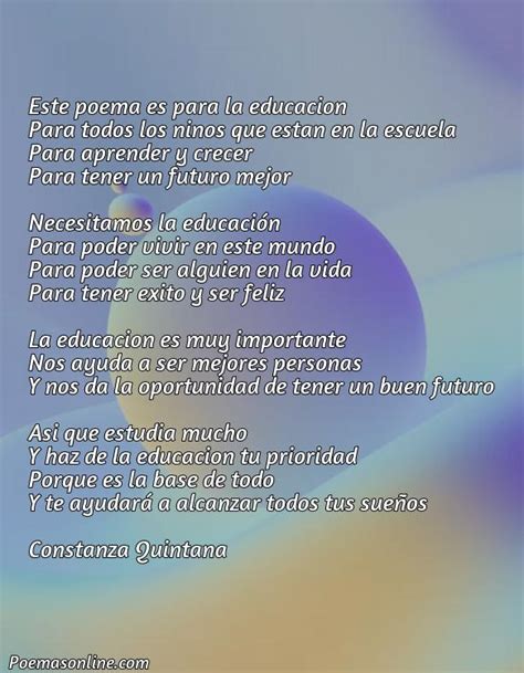 5 Mejores Poemas para la Educación Poemas Online