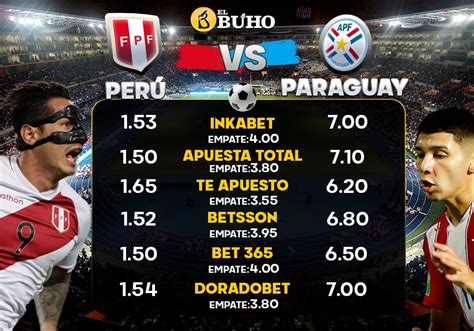 Apuestas Per Vs Paraguay Cu Nto Est Pagando La Victoria De La