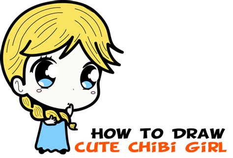 How To Draw A Supercute Chibi Girl With Easy Step By Step Drawing