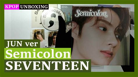 Unboxing SEVENTEEN Semicolon JUN 준 세븐틴 Special Album Kpop