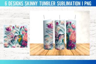 Hummingbird Tumbler Sublimation Design Graphic By Babydell Art