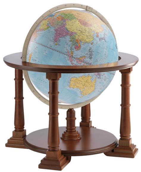 Mercatore Large Floor Standing World Globe With Blue Oceans Map