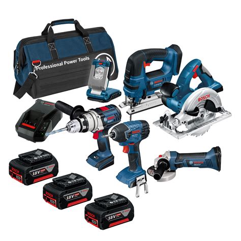 Bosch Bag 6rs 18v 6 Piece Cordless Tool Kit With 3x 5 0ah In Lbag 0615990h98 Power Tool World