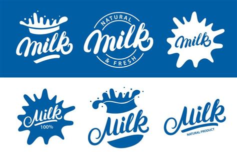 11 Milk logos on Yellow Images Creative Store | Logos, Milk, Food ...