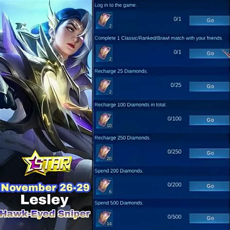 Lesley Annual Starlight Skin Cheapest And Instant Mobile Legends